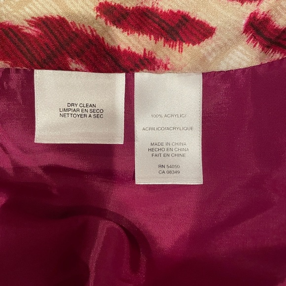 Anne Klein Fall Houndstooth Satin lined fringe trim Blazer Old Money Career 14 - Picture 6 of 10